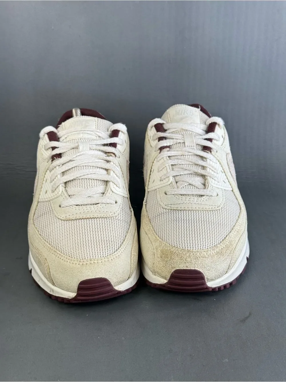 Nike Air Max 90 PRM Sail Burgundy Crush Men's sneaker shoes size 9.5